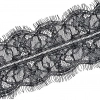 koronka francuska czarna ozdobna cienka miekka delikatna 90mm 9cm