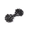 zapiecie dekoracyjne metalowe haftka do odziezy 18x39mm czarne do swetrow bluzek