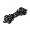 zapiecie dekoracyjne metalowe haftka do odziezy 21x59mm czarne do swetrow bluzek