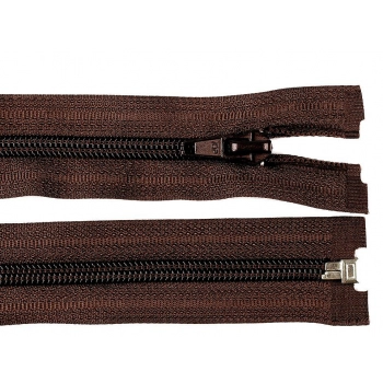 zamek blyskawiczny do kurtki bluzy 65cm brązowy rozdzielczy suwa