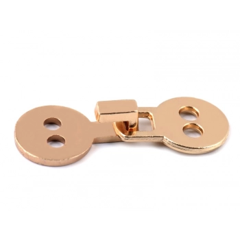 zapiecie dekoracyjne metalowe haftka do odziezy 10x27mm zlote do swetrow bluzek