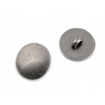 Guzik metalowy 15mm / CIEMNY SREBRNY